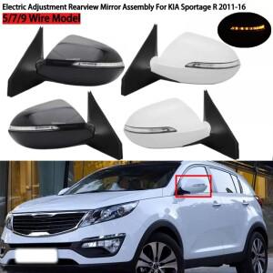 579 와이어 자동차 사이드 백미러 어셈블리 턴 시그널 라이트 전기 조절 기능 포함 기아 스포티지 R 2011-