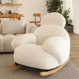 흔들 안락의자 조약돌 스윙 거실 소파 리클라이너 원룸 낮잠 부클레 싱글 라운지체어