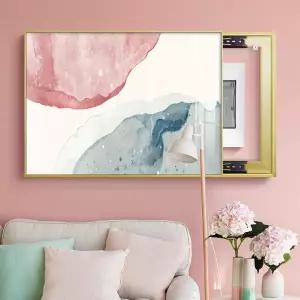 전실 아트 액자 선물 배전함 두꺼비집 인터폰가리개 45x35 커버 집들이 골드