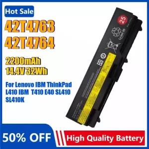 Lenovo THINKPAD L410 ThinkPad T410 E40 SL410 SL410K 25 교체 용 배터리 14.4V 32Wh 42T4763 42T4764 노