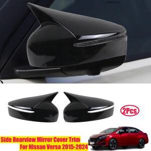 -2024 Nissan Versa 세단 도어 사이드 백미러 커버 트림 자동차 액세서리 쌍
