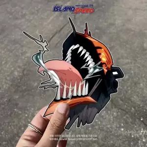 체인소맨 캐릭터 자동차 스티커 개인 흠집 커버 장식 바디 데칼