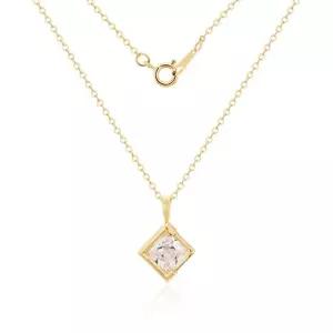 [모룬] 14K 아틱 프레임컷 다이아 큐빅 체인 목걸이 MON41730