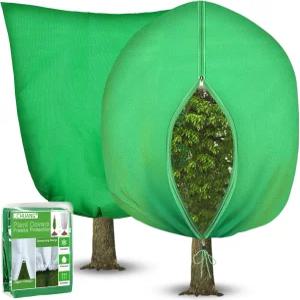 LCHUANG 2팩 겨울 식물 커버 동결 보호 - 71인치 x 63인치 식물용 두꺼운 서리 담요 과일 나무 관목 천