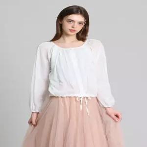 [오조크][오조크(OZOC)] 밑단 스트링 블라우스 (택가격 74000원)