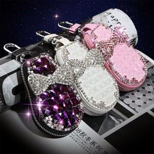 차키케이스 마쓰다 벤츠 Bmw F30에 대한 여자 자동차 액세서리에 새로운 유니버설 다이아몬드 가죽 커버 케이스 자켓 수호자