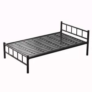 높은 다리 평상형 철제 사각 프레임 흰색 90x190cm블랙/철판(높이35cm)