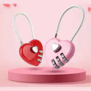 귀여운 하트 와이어 번호 커플 자물쇠x2개 도어락 사물함자물쇠 pc방