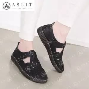 [애슬릿] 여성 로퍼 펀칭 스트랩 찍찍이 발 편한 봄 캐주얼