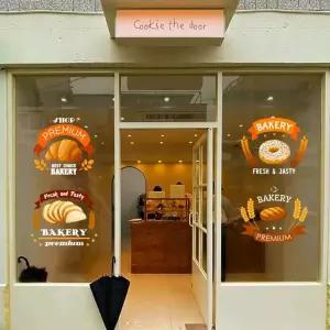 창문스티커 시트지 빵집 빵가게 유리창 정전기 쇼윈도 베이커리 터 디저트