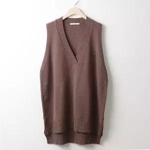 빅사이즈 602 브이베이직니트조끼 DRMW120