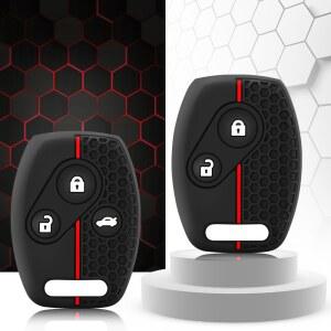 차키케이스 혼다 어코드 CRV 파일럿 시민을위한 실리콘 자동차 케이스 커버 포브 홀더 가방 2003 2007 2008 2009 2010 2011 2012 2013