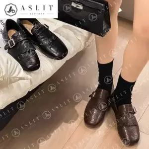 [애슬릿] 여성 로퍼 소 가죽 태슬 버클 펀칭 봄 발 편한 데일리