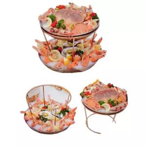 해산물 접시 디너 플레터 스시 식당 씨푸드 스텐 3단