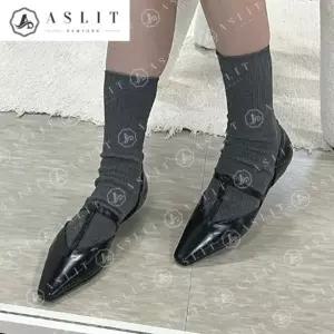 [애슬릿] 여성 플랫 슈즈 T스트랩 사이드오픈 캐주얼 발 편한