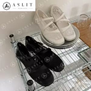 [애슬릿] 여성 플랫 슈즈 메쉬 메리제인 스트랩 봄 발 편한 단화