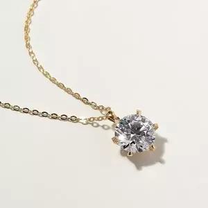 골드앤 18K 클래식 2캐럿 랩다이아몬드 목걸이