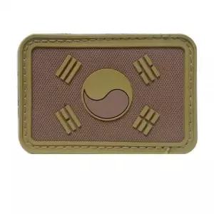 BS 태극기패치 PVC 브라운