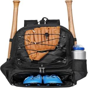 경량 청소년 소프트볼 백팩용 트레일키커 야구 가방 신발 수납 공간이 있는 캐처백 및 외부 헬멧 홀더 방수