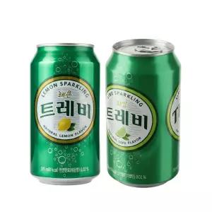 트레비 레몬/라임 2종 355ml 캔 24개 롯데칠성