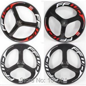 16인치 카본휠 3K 탄소 섬유 자전거 Wheelset 탄소 Clincher 관형 림 바퀴 700C 고정 기어 트랙 도로 자전거 3 스포크 새로운