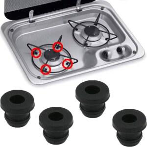 캠핑카선반 12pcs 보호 고무 플러그 세트 RV 주방 가스 스토브 홀더 Dometic Smev Thetford 액세서리 커버