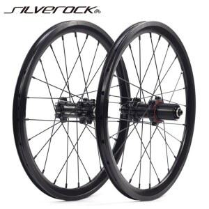 16인치 카본휠 SILVEROCK NBR Kinlin 림 합금 바퀴, 디스크 브레이크, 11 속도 16 인치 349 18 인치 355, Minivelo K3P JAVA 접이식 자전거 휠셋용