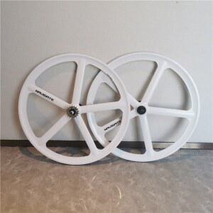 16인치 카본휠 700C 마그네슘 합금 자전거 Wheelset 단일 속도 트랙 사이클링 고정 기어 림 자전거 부품 휠 전면 O L D 100/Rear120mm