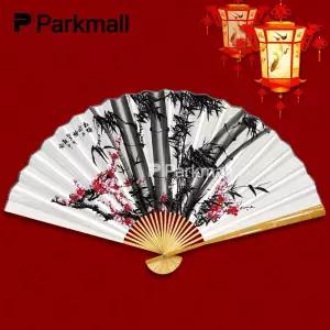 초대형 동양화 벽걸이 부채 90x160cm 매죽도 (전통인테리어 벽장식 대나무 공예품 민속품 대형그림)