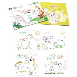 동물 컬러링북 2권세트 수채화 드로잉 색칠공부 노트