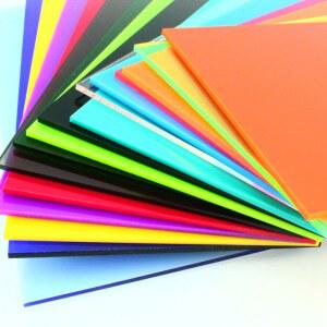 아크릴판 DIY 빌딩 모델 공예 액자 가공용 컬러 플라스틱 시트 두께 3mm 보드 200x200mm