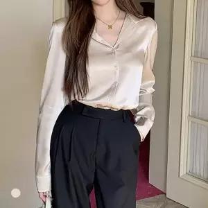 클라셰 샤틴레이디럭셔리블라우스_B6S0130