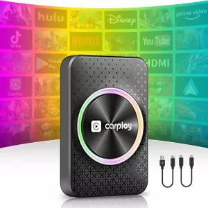 무선 카플레이 어댑터 매직 박스 넷플릭스 유튜브 틱톡 스트리밍 HDMI 출력 듀얼 밴드 WiFi 4K 비디오 지원