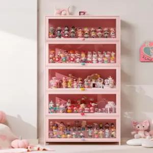 아크릴 투명 보관함 쇼케이스 피규어 레고 진열장 핑크 장식장 가방정리함 수납함 화장품 명품