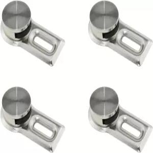 ZZHXSM 4PCS 유리 거울 서스펜션 키트 벽걸이 금속 홀더 원형 욕실 실버 솔리드 클립 가정용 및 옷장