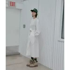 [LAP] 헨리넥 허리매듭 롱 원피스 AS1WO262 [P003771152]