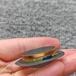 2PCS 1인치 돔 트위터 보이스 코일 실크 다이어프램 28 코어 양면 와이어 트레블 스피커 수리 4옴 다인오디