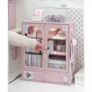 미니 금속 캐비닛 악세사리 수납장 우림 탁상 책상위수납장