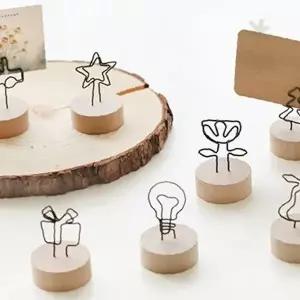 원목 사진 거치대 메모 카드 명함 엽서 꽂이 스탠드 인테리어 소품