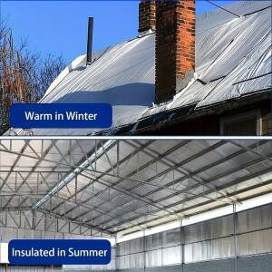 1롤 3.5mm-50x300cm 양면 반사 알루미늄 호일 단열재 창문 RV 차고 파이프 방 지붕에 이상적