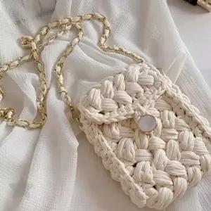 손뜨개 핸드폰 크로스백 뜨기 DIY 키트 코바늘 그물망 숄더백 수공예 취미용품