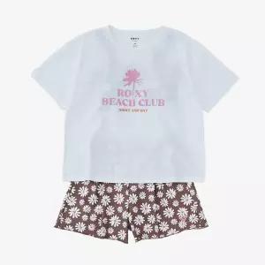 [록시키즈] PEAKDAY 아동 비키니 & 래쉬가드 세트 (TG21KI806BRN)