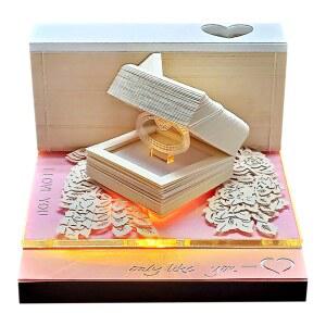 연구노트 2025 찢어진 3D 종이 예술 메모장 장식 메모 패드 달력 다기능 집 조각 선물