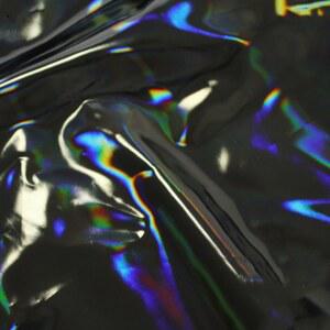 홀로그램원단 DIY 패션 의류 디자인 코트 가방 커버 바느질 천 반짝이는 PU 소프트 블랙 블루 실버 홀로그램 원단 1 6 계량기