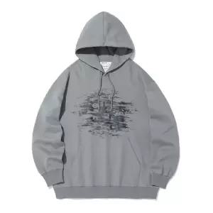 [인터크루] 남성 로고변형후드풀오버 ITA1TH01AGE 그레이 _P417700029