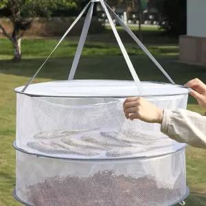 건조망 고추 나물 걸이형 캠핑 1층 방충망 지퍼형 60cm 받침 말리는