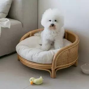 [펫피디아](주문제작)반려동물 라탄 하우스(침대+쿠션) 4종택1