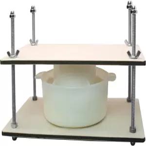 페트리스토르 나무 치즈 프레스 제조용 12인치 메탈 가이드 및 폴로어 피스톤 1.3Qt - 소형 가정용 기계