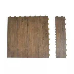 낡은 아파트 틈없는우드타일 16P+마감재 8P 합성목재 조립매트 마루