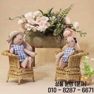 미니어처 모형 가구 13Cm+15Cm 토끼 2피스 세트 BJD Ob11 인형집 액세서리에 적합